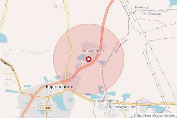 Map showing approximate area covered by Pincode 533294 — Veerampalem B.O, East Godavari