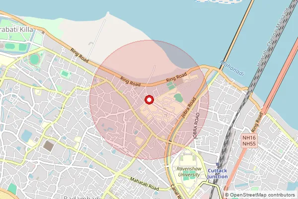 Map showing approximate area covered by Pincode 533296 — Tokada B.O, East Godavari