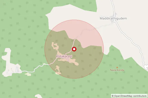 Map showing approximate area covered by Pincode 533339 — Chinaramanayyapeta B.O, East Godavari