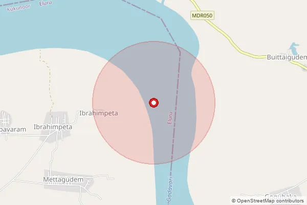Map showing approximate area covered by Pincode 533352 — Gogubaka B.O, East Godavari