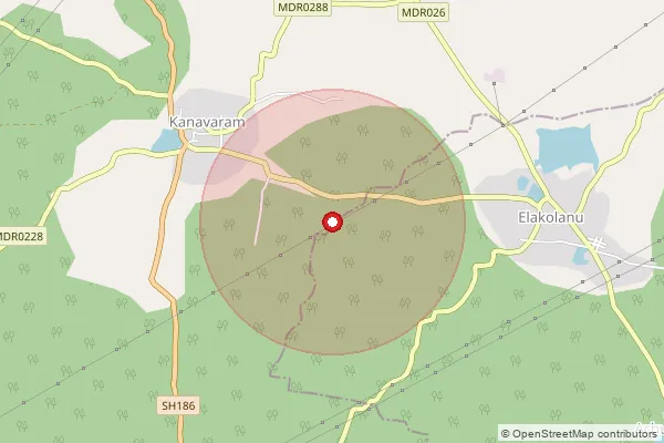 Map showing approximate area covered by Pincode 533353 — Dewancheruvu S.O, East Godavari