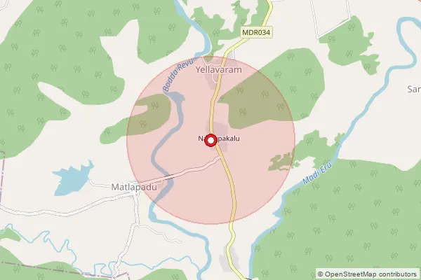 Map showing approximate area covered by Pincode 533428 — Vetamamidi B.O, Alluri Sitharama Raju