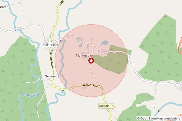 Map showing approximate area covered by Pincode 533436 — Ammirekula B.O, Alluri Sitharama Raju