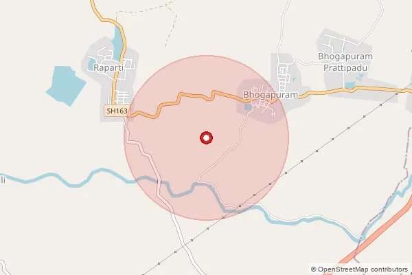 Map showing approximate area covered by Pincode 533445 — Rayavaram B.O, Kakinada