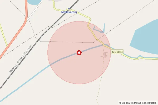 Map showing approximate area covered by Pincode 533449 — Kothaperumallapuram B.O, Kakinada