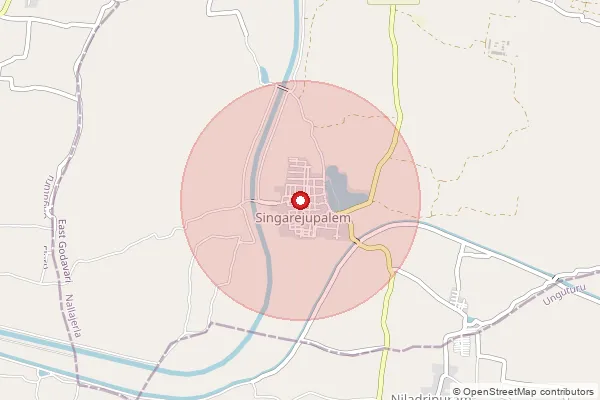 Map showing approximate area covered by Pincode 534112 — Jajulakunta Bo, West Godavari