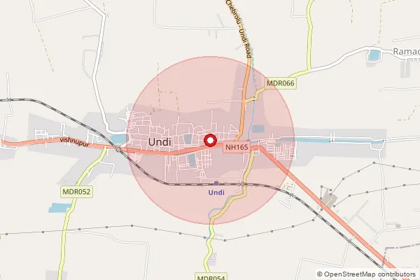 Map showing approximate area covered by Pincode 534199 — Chilukuru B.O, West Godavari