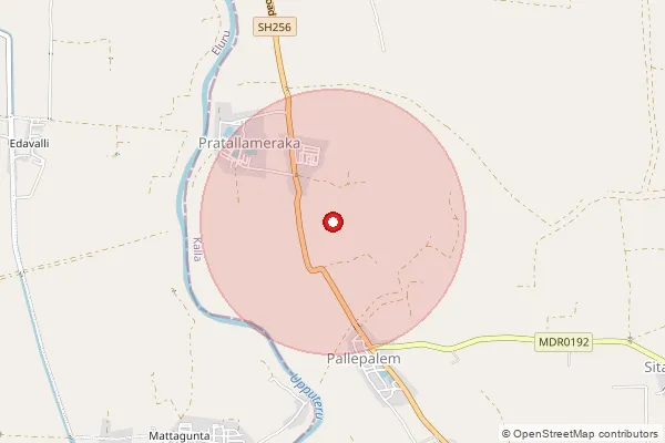 Map showing approximate area covered by Pincode 534236 — Kalavapudi B.O, West Godavari