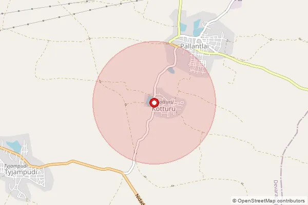 Map showing approximate area covered by Pincode 534305 — Katakoteswaram B.O, West Godavari