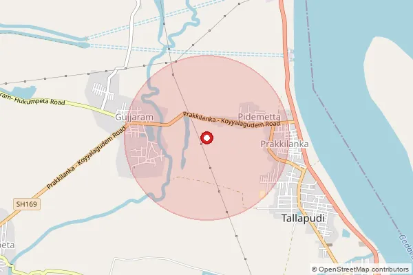 Map showing approximate area covered by Pincode 534312 — Atchuthapuram B.O, Eluru
