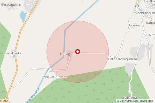 Map showing approximate area covered by Pincode 534444 — Arvaipalle, Eluru