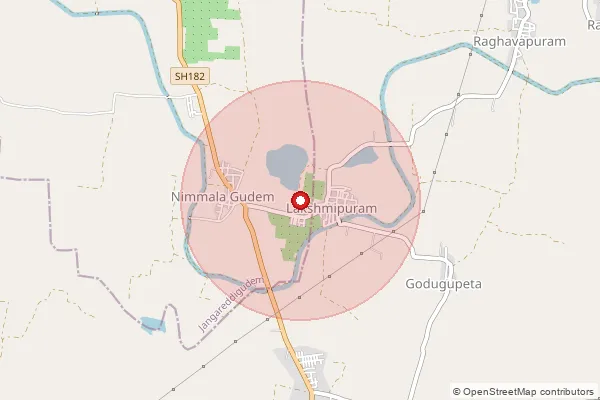 Map showing approximate area covered by Pincode 534448 — Kommugudem B.O, Eluru