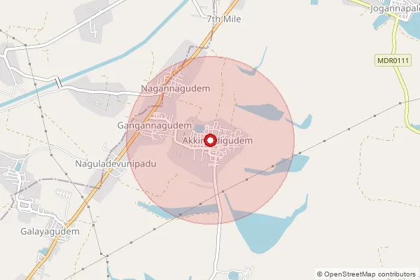 Map showing approximate area covered by Pincode 534450 — Gopannapalem S.O, Eluru