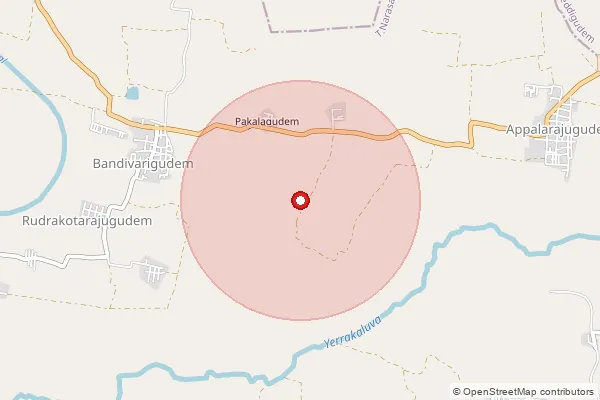 Map showing approximate area covered by Pincode 534456 — A.Polavaram B.O, Eluru