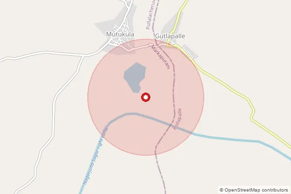 Map showing approximate area covered by Pincode 534462 — Bhogole B.O, Eluru
