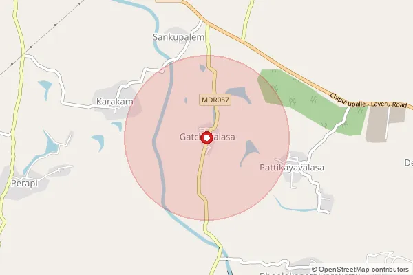Map showing approximate area covered by Pincode 535125 — Mettapalli S.O, Vizianagaram