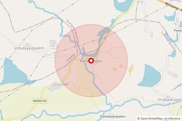 Map showing approximate area covered by Pincode 535161 — Seetharampuram B.O, Vizianagaram