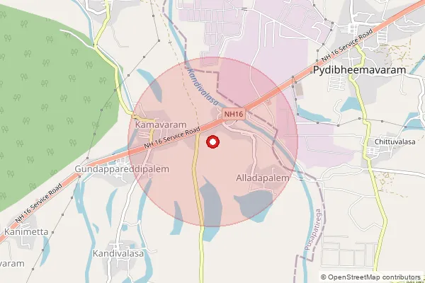 Map showing approximate area covered by Pincode 535204 — Govindapuram B.O, Vizianagaram
