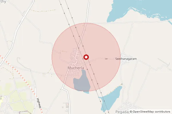 Map showing approximate area covered by Pincode 535270 — Bhudevipeta B.O, Vizianagaram