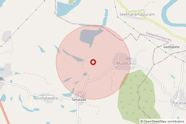 Map showing approximate area covered by Pincode 535280 — Chintalapeta B.O, Vizianagaram