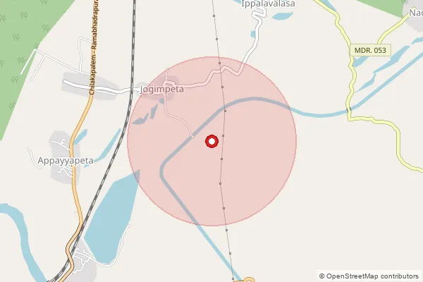Map showing approximate area covered by Pincode 535546 — Seethanagaram S.O, Parvathipuram Manyam