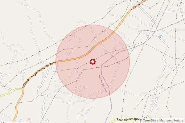 Map showing approximate area covered by Pincode 560051 — H K P Road S.O, Bengaluru Urban