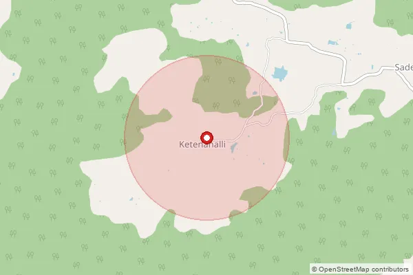 Map showing approximate area covered by Pincode 562101 — Chickballapur H.O, Chikkaballapura