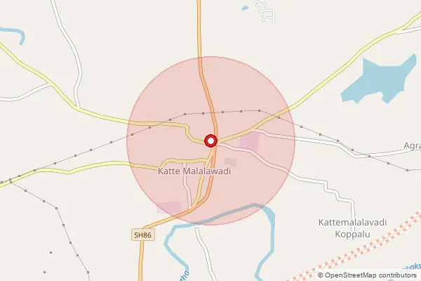 Map showing approximate area covered by Pincode 571134 — Kattemalalavadi S.O, Mysuru