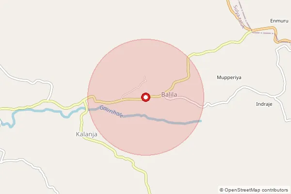 Map showing approximate area covered by Pincode 574212 — Kodiyala B.O, Dakshina Kannada