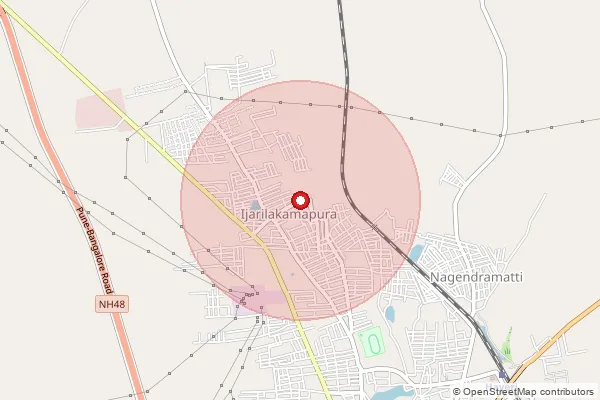 Map showing approximate area covered by Pincode 581110 — Haveri H.O, Haveri