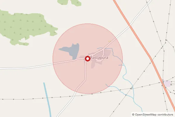 Map showing approximate area covered by Pincode 585323 — Ganganal B.O, Yadgir