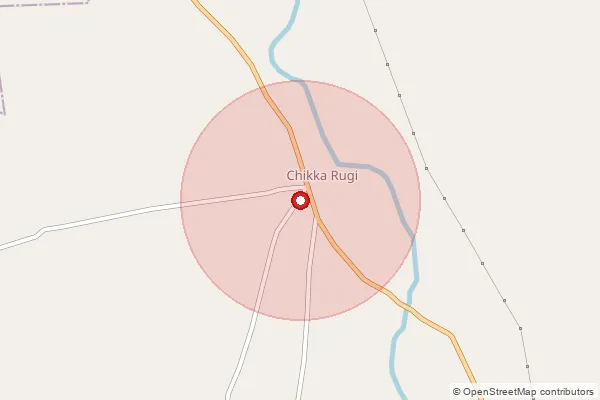 Map showing approximate area covered by Pincode 586215 — Chikrugi B.O, Vijayapura