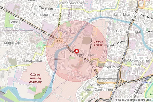 Map showing approximate area covered by Pincode 600089 — Ramapuram S.O (Kanchipuram), Chennai