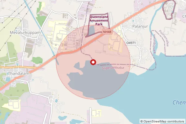 Map showing approximate area covered by Pincode 600123 — Malayambakkam Bo, Thiruvallur