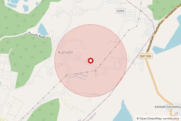 Map showing approximate area covered by Pincode 600127 — Kolapakkam Bo, Chengalpattu