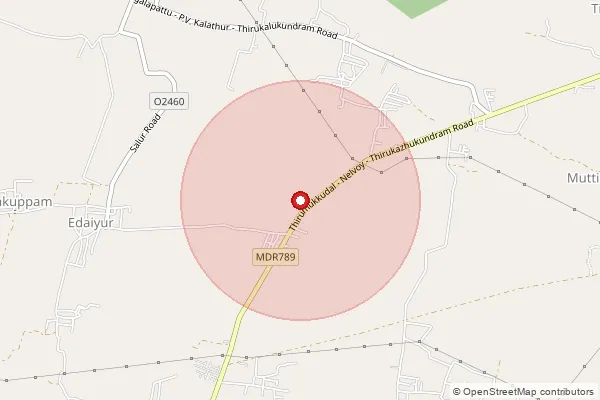 Map showing approximate area covered by Pincode 600130 — Navalur Bo, Chengalpattu