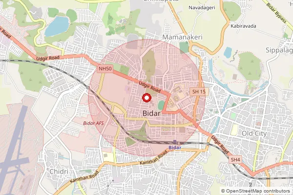 Map showing approximate area covered by Pincode 600132 — Tiruneermalai Bo, Kanchipuram