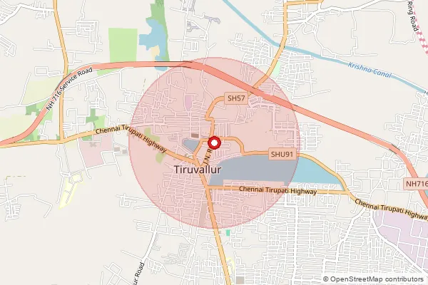 Map showing approximate area covered by Pincode 602024 — Vadattur B.O, Thiruvallur