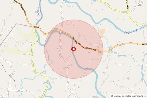 Map showing approximate area covered by Pincode 603103 — Pudupakkam Bo, Chengalpattu