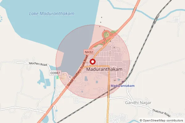 Map showing approximate area covered by Pincode 603301 — Kayapakkam Bo, Chengalpattu