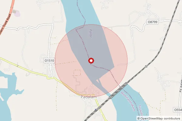 Map showing approximate area covered by Pincode 603308 — Isur Bo, Chengalpattu