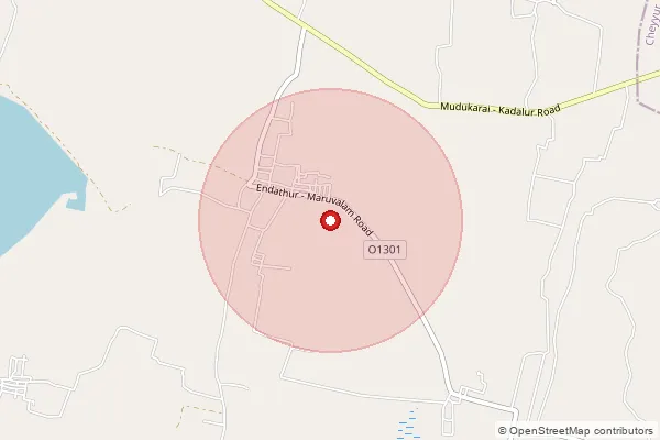 Map showing approximate area covered by Pincode 603311 — Peria Venmani Bo, Chengalpattu