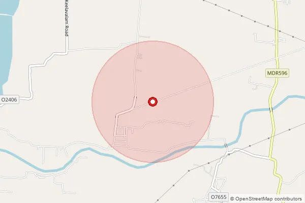 Map showing approximate area covered by Pincode 603319 — Sendivakkam Bo, Chengalpattu