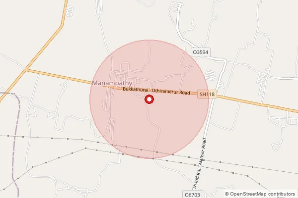 Map showing approximate area covered by Pincode 603403 — R.N.Kandigai B.O, Kanchipuram