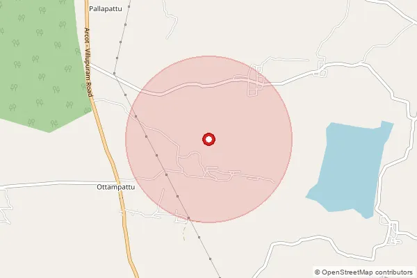 Map showing approximate area covered by Pincode 604205 — Kappai Bo, Villupuram