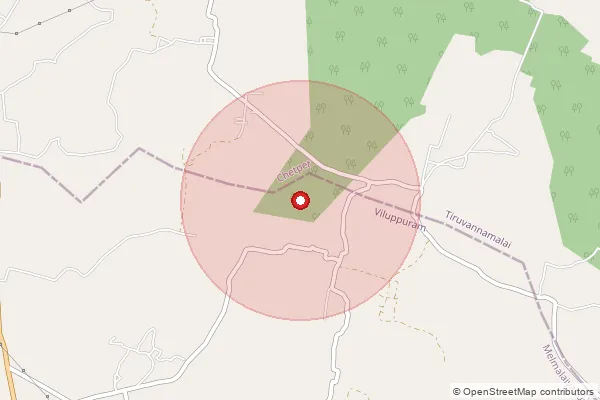 Map showing approximate area covered by Pincode 604208 — Devandavadi Bo, Villupuram