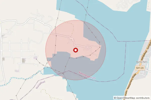 Map showing approximate area covered by Pincode 604501 — Arunthodu Bo, Tiruvannamalai