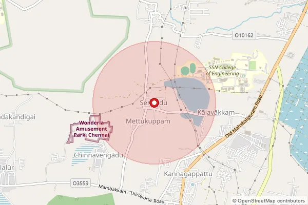 Map showing approximate area covered by Pincode 604505 — Ayalpadi Bo, Tiruvannamalai