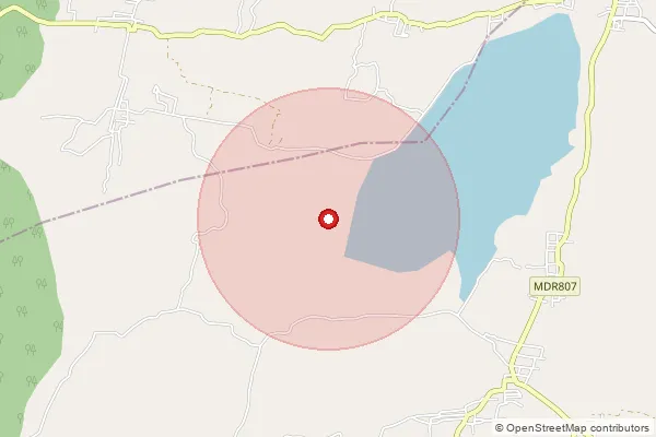 Map showing approximate area covered by Pincode 605201 — Karuvakshi Bo, Villupuram