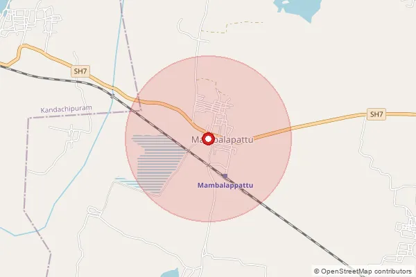 Map showing approximate area covered by Pincode 605302 — Kangiyanur Bo, Villupuram